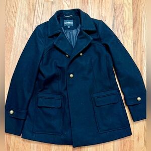 Express Black Wool Peacoat - size medium- in great condition